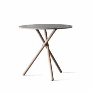 Eberhart | Aldric Cafébord, Variant Lysgrå beton / Naturlig eg / Stål