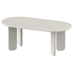Norfolk spisebord i mortex H75 x B200 x D100 cm - Råhvid
