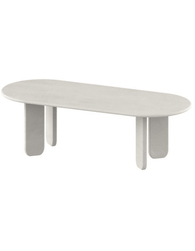 Norfolk spisebord i mortex H75 x B240 x D100 cm - Råhvid