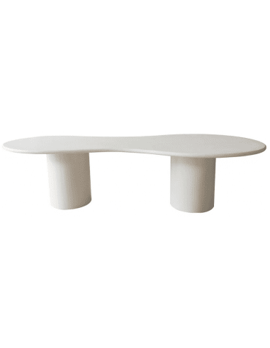 Trio spisebord i mortex H75 x B299 x D126,5 cm - Råhvid
