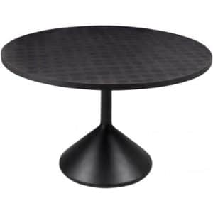 Labo rundt spisebord i beton og keramik Ø120 cm - Sort/Sort