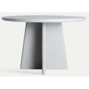 LOCHE Rundt spisebord i forstærket beton Ø120 cm - Grå